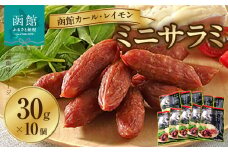【函館カール・レイモン　ミニサラミ10個セット_HD052-011】 函館 カールレイモン ミニサラミ 30g 10個セット サラミ さらみ ギフト ソーセージ チョリソー 個包装 国産 北海道 ポーク あらびき 粗挽き ウィンナー 食品 豚肉 牛肉 肉 ドイツ はこだて 日本ハム ニッポンハム 簡単調理 おつまみ つまみ 送料無料 7686847