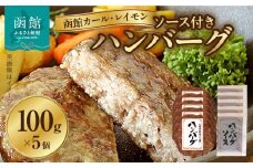 【函館カール・レイモン ハンバーグ 5個セット_HD052-024】函館 カールレイモン ハンバーグ 100g 5個セット 特製ソース付き 冷凍 小分けパック 国産 北海道 肉 はんばーぐ しっかり食感 食品 肉加工品 簡単調理 豚肉 牛肉 ドイツ 日本ハム ニッポンハム ギフト お取り寄せグルメ お弁当 おかず 惣菜 送料無料 13151285