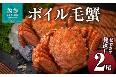 茹でたて発送！ボイル毛蟹2尾_HD088-002