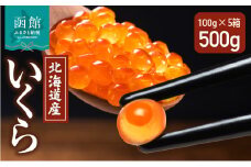 北海道産 いくら 内容量 100g × 5箱 醤油漬け 新鮮 瞬間凍結 ガスパック方式 できたて 色 香り 味 本場 いくら丼 魚卵 海鮮 自然解凍 簡単 夕食 晩ごはん 小分け パック 便利 冷凍 食品 お取り寄せ お取り寄せグルメ 北海道 函館市 送料無料_HD117-033