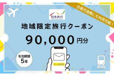 北海道函館市　日本旅行　地域限定旅行クーポン90,000円分（Eメール発行）_HD131-010