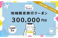 北海道函館市　日本旅行　地域限定旅行クーポン300,000円分（Eメール発行）_HD131-012
