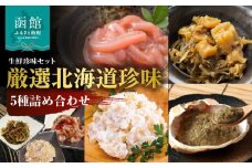 布目 厳選 北海道 珍味 5種 詰め合わせ いか 塩辛 ジャン辛 松前漬 ほたて 貝柱 チーズ 干し貝柱松前 蟹の身入り かにみそ 紅ズワイガニ 松印いか塩辛 おつまみ ご飯のお供 酒の肴 家飲み 宅飲み お取り寄せ お取り寄せグルメ 北海道 函館市 送料無料_HD055-023