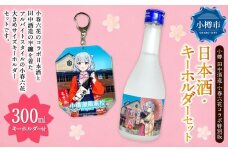 【 小樽 田中酒造 】 小春六花 コラボ特別版 日本酒 （300ml×1本） ・ デカキーホルダー （1個） セット 純米酒 吟醸酒 純米原酒 純米吟醸酒 宝川 クリアケース入り フルーティ 北海道産米100%使用 キーホルダー 大きめサイズ