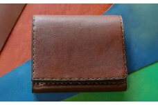 【neoclassic】 牛本革 コンパクト財布 （Dark Brown） 牛革 本革 レザー 姫路レザー 財布 コンパクトウォレット ウォレット ハンドメイド コンパクトサイズ 手のひらサイズ 北海道 小樽市