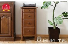 旭川家具　山室家具製作所　ESPOIR(エスポアール)No.34　ホールテーブル400　ミズナラ 【 国産 無垢 インテリア 木製 シック テーブル サイドテーブル 収納 チェスト 本棚 リビング 寝室 玄関 北海道 】 _00275