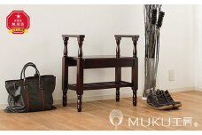旭川家具 山室家具製作所 北の匠(H) No.17 高座椅子 カバ 【 国産 無垢 インテリア 木製 民芸 チェア スツール 椅子 エントランス 玄関 リビング ベッドサイド 北海道 】 _00274