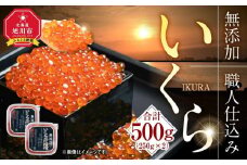 北海道産イクラしょうゆ漬け(鮭卵)　500g 【いくら 醤油漬け いくら醤油漬 小分け 無添加 冷凍 魚卵 お取り寄せ 人気 鮭いくら 旭川市 北海道ふるさと納税 北海道】_00584