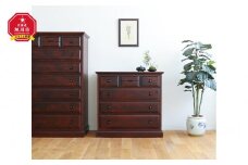 旭川家具 クリエイトファニチャーHOKKAI(北海) ローチェスト 85 【 国産 無垢 インテリア 木製 民芸 収納 キャビネット チェスト ローチェスト リビング ダイニング 北海道 】 _00943