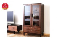 旭川家具 クリエイトファニチャー W&B(ダブルアンドビー) スモールキャビネット 【 国産 無垢 インテリア 木製 収納 モダン ヴィンテージ キャビネット チェスト リビング ダイニング  ウォールナット カバ ビーチ 北海道 】 _00989