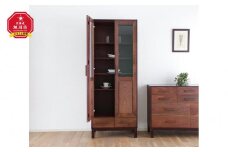 旭川家具 クリエイトファニチャー W&B(ダブルアンドビー) キャビネット 70 【 国産 無垢 インテリア 木製 収納 モダン ヴィンテージ キャビネット チェスト リビング ダイニング  ウォールナット カバ ビーチ 北海道 】 _00990