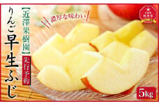 【先行予約】近澤果樹園 りんご「早生ふじ」5kg（2025年10月下旬より発送予定）【 果物 くだもの フルーツ デザート 旬 お取り寄せ 甘い 北海道産 人気 ランキング 北海道 旭川市 産地直送 送料無料 】_01178