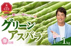 春収穫グリーンアスパラ Lサイズ 1kg(2025年6月上旬～発送開始予定) 【 アスパラ アスパラガス 朝採り とれたて 野菜 旬 小分け 保存 産直 産地直送 お取り寄せ 旭川市 北海道 】_00442