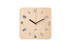 旭川家具　コサイン　coaナンバークロック ナチュラル 掛け時計 25×4.5×25cm 約900g_01755