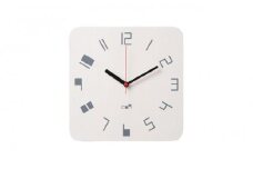 旭川家具　コサイン　coaナンバークロック ホワイト 掛け時計 25×4.5×25cm 約900g 【 旭川家具 北海道 旭川市 木製 家具 壁掛け時計 選べるカラー オリジナルフォント リビング ダイニング ベッドルーム 贈り物 プレゼント 記念品 エグゼクティブ ハイクラス デザイナーズ シンプル ナチュラル 手作り 北欧 おしゃれ 天然木 無垢 】_01756