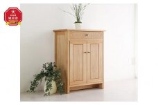 旭川家具　山室家具製作所　プロトNo.621キャビネット60　ナラ 【 国産 無垢 インテリア 木製 収納 ナチュラル キャビネット チェスト リビング ダイニング 北海道 】 _01965