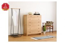 旭川家具　山室家具製作所　プロトNo.802チェスト(6段)　ナラ 【 国産 無垢 インテリア 木製 収納 ナチュラル キャビネット チェスト リビング ダイニング 北海道 】 _01969