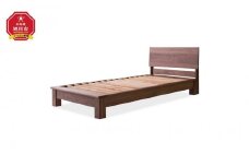 旭川家具　山室家具製作所　リネアNo.106シングルベッド　ウォールナット 【 国産 無垢 インテリア 木製 ナチュラル すのこ シングル ベッドフレーム 寝室 北海道 】 _01971