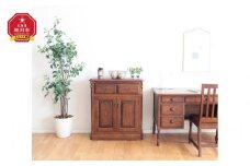 旭川家具 山室家具製作所 OAK(オーク)35 No.6 コンソールボックス 【 国産 無垢 インテリア 木製 欧風 アンティーク調 収納 キャビネット チェスト リビング ダイニング 北海道 】 _02115