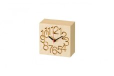 【ギフト用】旭川家具　コサイン　MUKU時計（小）メープル 【 旭川家具 北海道 旭川市 木製 家具 選べる樹種 置時計 壁掛け時計 リビング ダイニング ベッドルーム 贈り物 プレゼント 記念品 シンプル ナチュラル 手作り 北欧 おしゃれ 天然木 無垢 】_00637