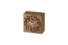 【ギフト用】旭川家具　コサイン　MUKU時計（小）ウォルナット 【 旭川家具 北海道 旭川市 木製 家具 選べる樹種 置時計 壁掛け時計 リビング ダイニング ベッドルーム 贈り物 プレゼント 記念品 シンプル ナチュラル 手作り 北欧 おしゃれ 天然木 無垢 】_00639