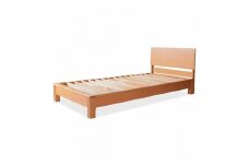 旭川家具 MUKU工房オリジナル ムク ベッド シングル チェリー 【 国産 無垢 インテリア 木製 ナチュラル すのこ シングルベッド ベッドフレーム 寝室 北海道 】 _02929
