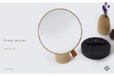 Pivot mirror - natural / SASAKI【旭川クラフト(木製品/卓上ミラー)】ピポットミラー / ササキ工芸_03178
