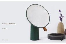 Pivot mirror - green / SASAKI【旭川クラフト(木製品/卓上ミラー)】ピポットミラー / ササキ工芸_03181