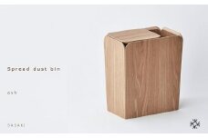 Spread dust bin - ash / SASAKI【旭川クラフト(木製品/ダストボックス)】スプレッドダストビン / ササキ工芸_03185
