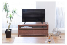 旭川家具 MUKU工房オリジナル ムク TVボード 120 ウォールナット 【 国産 無垢 インテリア 木製 収納 ナチュラル テレビボード テレビ台 ローボード AVボード リビング 北海道 】 _03239