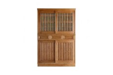 旭川家具 山室家具製作所 民芸家具 北の匠(H) No.2 水屋 120 ナラ 【 国産 無垢 インテリア 木製 収納 民芸 ダイニングボード 食器棚 キッチンボード ダイニング キッチン 北海道 】 _03245