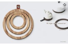 Rings pot coaster　natural/SASAKI【旭川クラフト(木製品/鍋敷き)】リングスポットコースター / ササキ工芸_03266