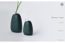 Mango vase -  small　green/SASAKI【旭川クラフト(木製品/一輪挿し)】マンゴーベース / ササキ工芸_03253