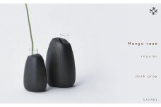 Mango vase - regular　dark gray/SASAKI【旭川クラフト(木製品/一輪挿し)】マンゴーベース / ササキ工芸_03258