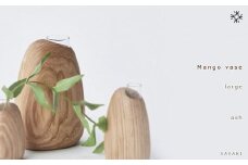 Mango vase - large　ash/SASAKI【旭川クラフト(木製品/一輪挿し)】マンゴーベース / ササキ_03260