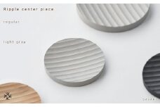 Ripple center piece -regular light gray/SASAKI【旭川クラフト(木製品/木の大皿)】リップルセンターピース / ササキ工芸_03263