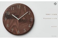 HAGI clock - Rounded circle　SASAKI【旭川クラフト(木製品/壁掛け時計)】ハギクロック / ササキ工芸【walnut】_03455