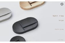 Split tray - large　SASAKI【旭川クラフト(木製品/マルチトレイ)】スプリットトレー / ササキ工芸【dark gray】_03469
