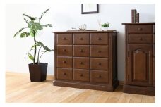 旭川家具 山室家具製作所 エスポアール No.410 リビングチェスト 【 国産 無垢 インテリア 木製 シック収納 キャビネット リビングボード チェスト 北海道 】 _03426