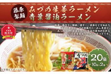 藤原製麺 旭川製造 みづの生姜ラーメン 1箱(10袋入)/青葉醤油ラーメン 1箱(10袋入)インスタント袋麺 インスタント袋麺_03489