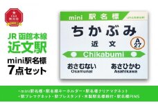 鉄道【近文駅】ミニ駅名標７点セット_02086