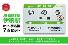 鉄道【伊納駅】ミニ駅名標７点セット_02097