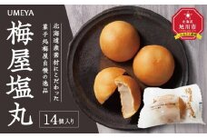 北海道産素材にこだわった菓子処梅屋自慢の逸品【塩丸】14個入り 【 餡 あんこ 菓子 お菓子 おかし スイーツ デザート 和菓子 旭川 北海道 人気 お楽しみ セット 食品 】_04274