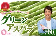 春収穫グリーンアスパラ Lサイズ 700g(2025年6月上旬～発送開始予定)【 アスパラ アスパラガス 朝採り とれたて 野菜 旬 小分け 保存 産直 産地直送 お取り寄せ 旭川市 北海道 】_04558