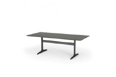 旭川家具 カンディハウス  ［期間限定］WING LUX LD T脚ソリッドテーブル 210×95 北海道ニレ消炭_04547