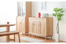 旭川家具 MUKU工房オリジナル ジャム カウンターボード 120 北海道ナラ 【 国産 無垢 インテリア 木製 収納 ナチュラル キャビネット カウンターボード サイドボード リビング ダイニング 北海道 】 _04577