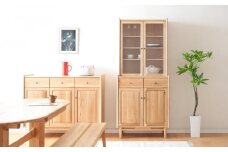 旭川家具 MUKU工房オリジナル ジャム カップボード 80 北海道ナラ_04705