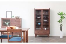 旭川家具 MUKU工房オリジナル ジャム キャビネット 引出し ウォールナット_04898
