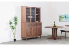 旭川家具 MUKU工房オリジナル ジャム カップボード 120 ウォールナット_04905