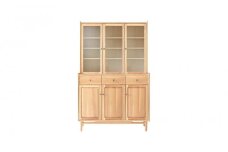 旭川家具 MUKU工房オリジナル ジャム カップボード 120 北海道ナラ_04906
